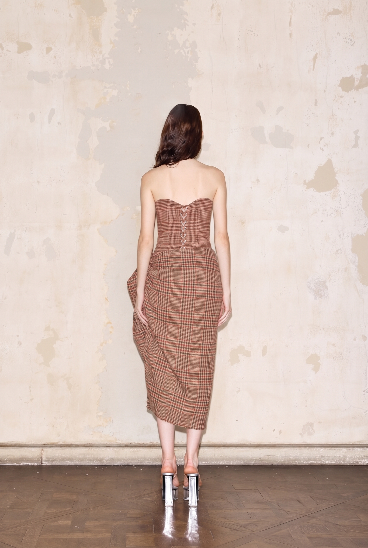FREYRE SKIRT PRINCIPE DE GALES ROJO