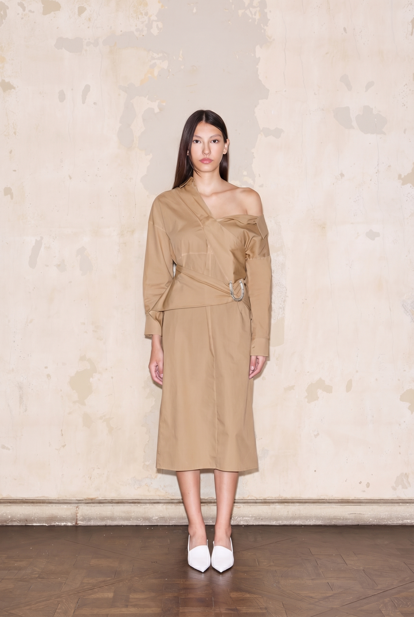 CAMISERO DRESS CAMEL