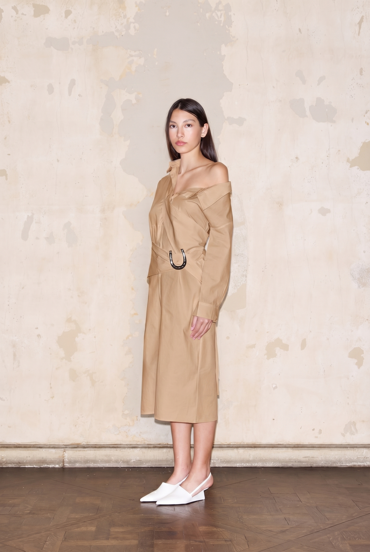 CAMISERO DRESS CAMEL
