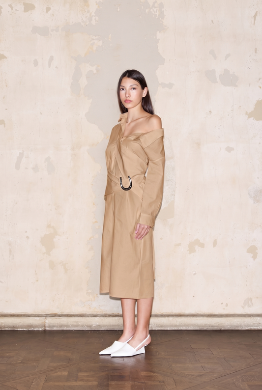 CAMISERO DRESS CAMEL