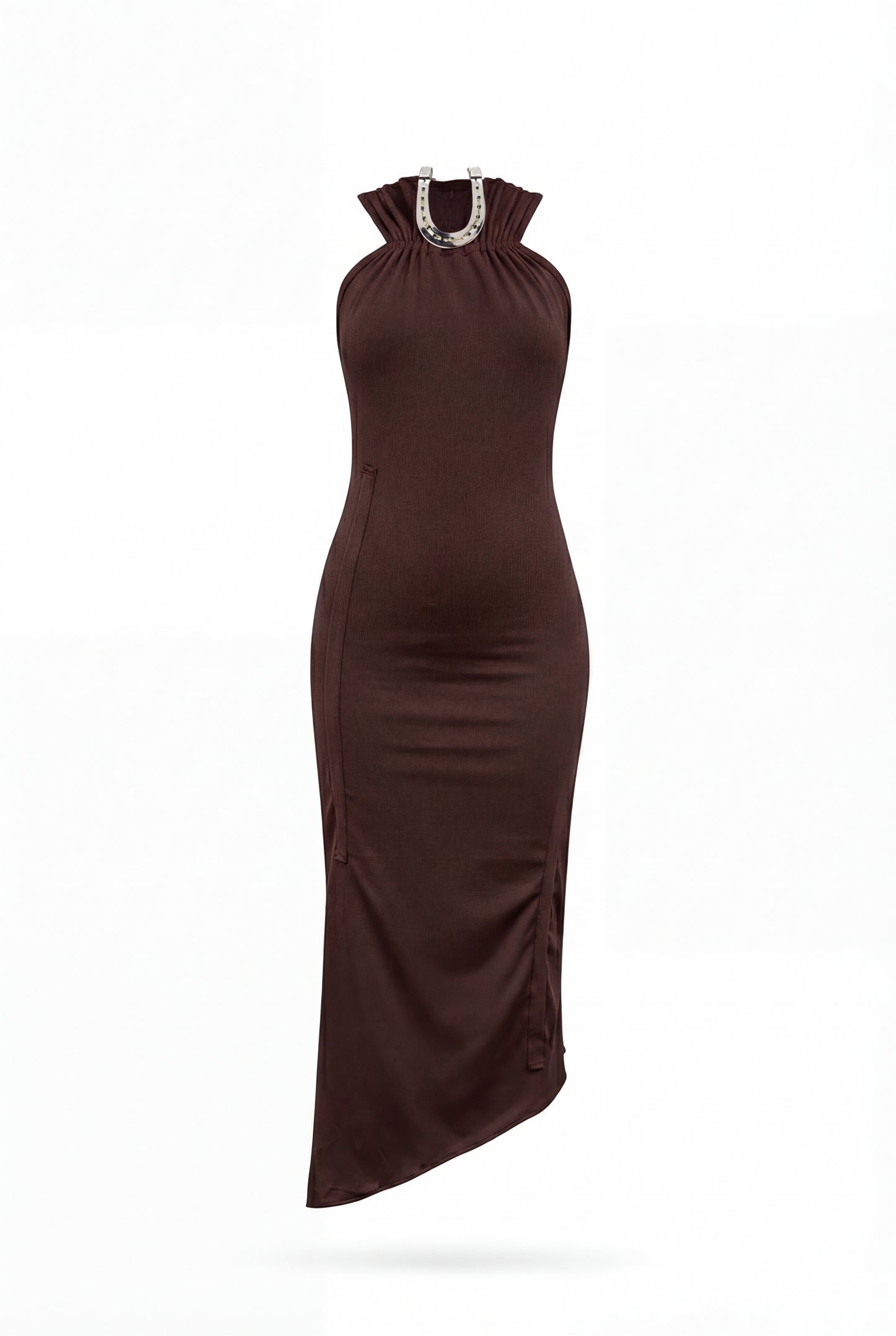 ROMULO DRESS CHOCOLATE