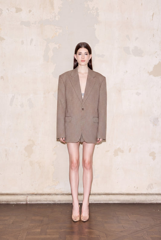 SIVORI BLAZER PRINCIPE DE GALES BEIGE