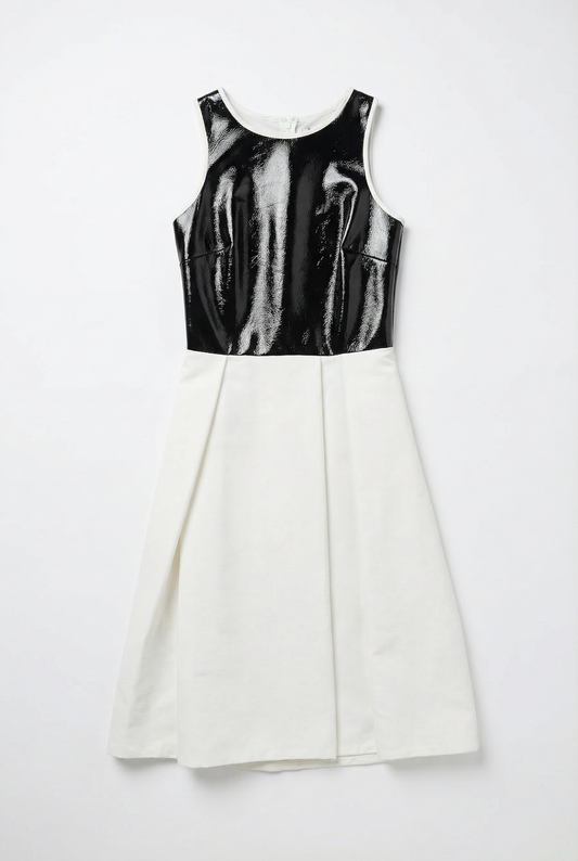 VESTIDO BLANCO Y NEGRO