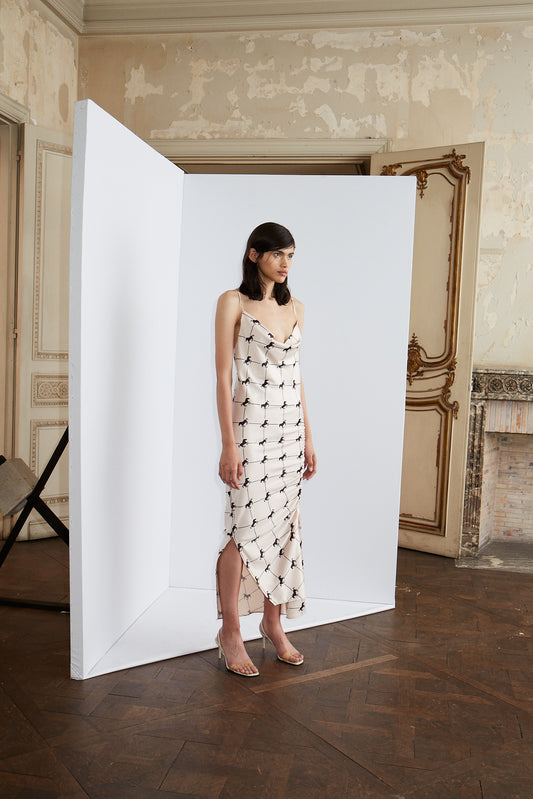 Virasoro Dress Print Off White